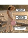 Mini EVA Beach Bag for Women - Cute Waterproof Rubber Tote Handbag for Vacation, Pool & Shower - Washable Mini Handbag for Sunscreen, Phone & Keys (Baby Pink)(8 Inch) 